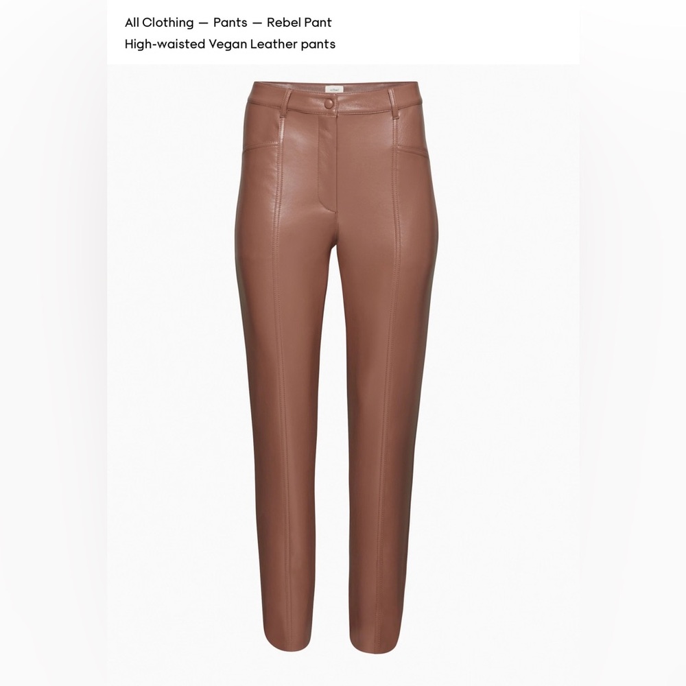 Wilfred Vegan Leather Rebel High Waisted Pant BLACK
